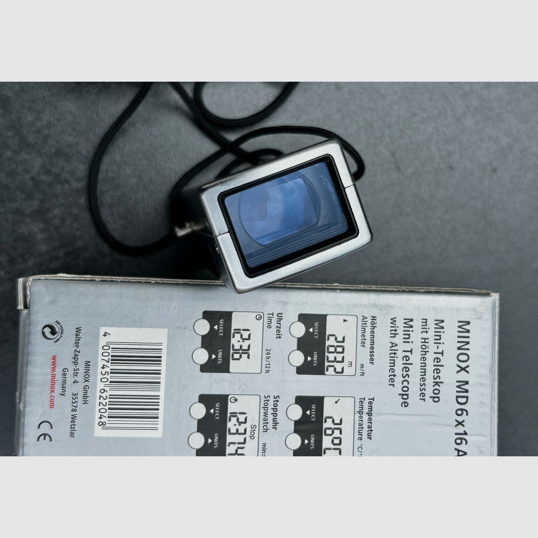 Monokular Minox MD 6x16A - Taschenteleskop mit integriertem Höhenmesser