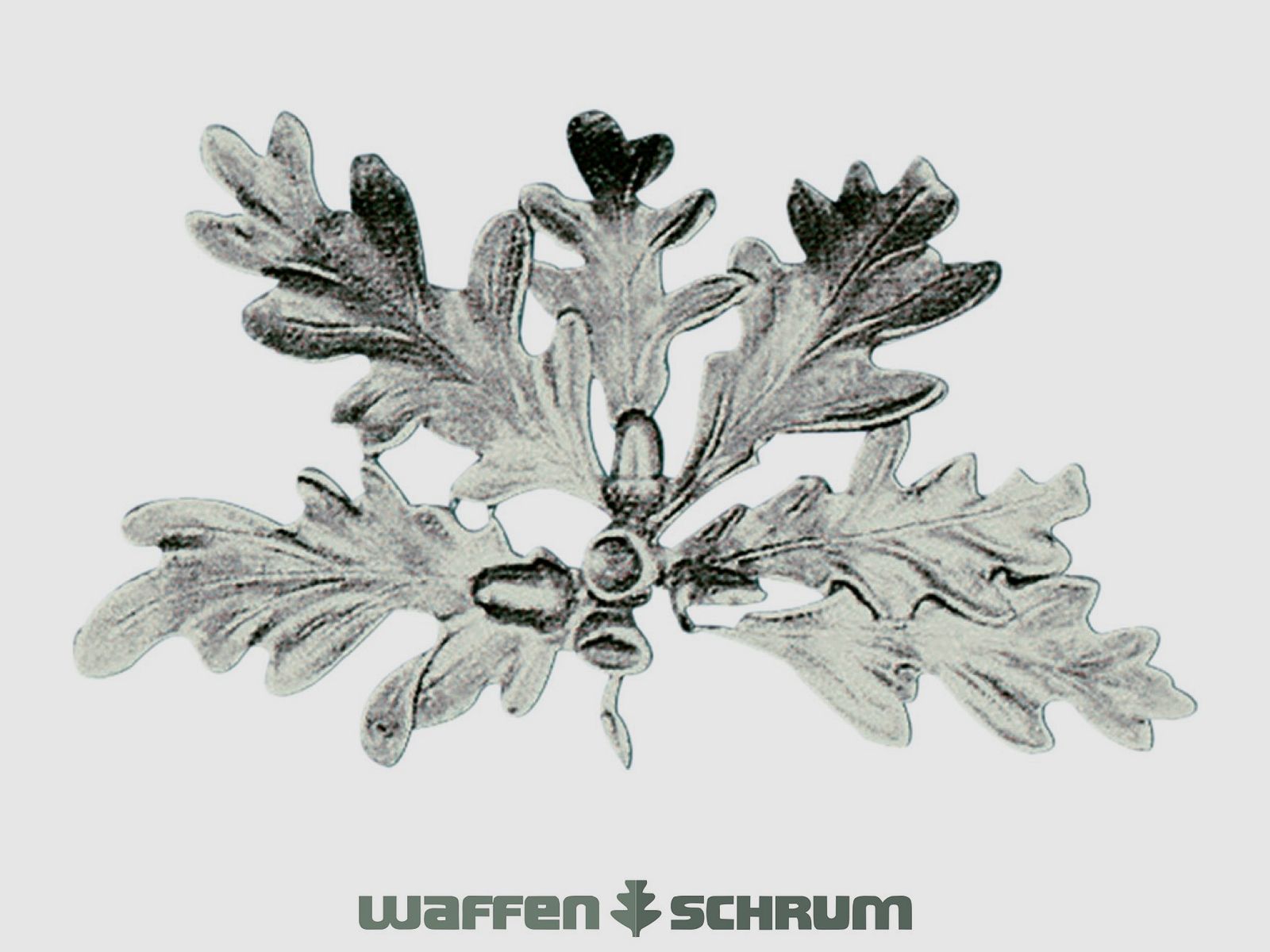 Fritzmann Boar Weapons Cover Oak Leaf - Six-Leaf Silver-Plated Alpaca