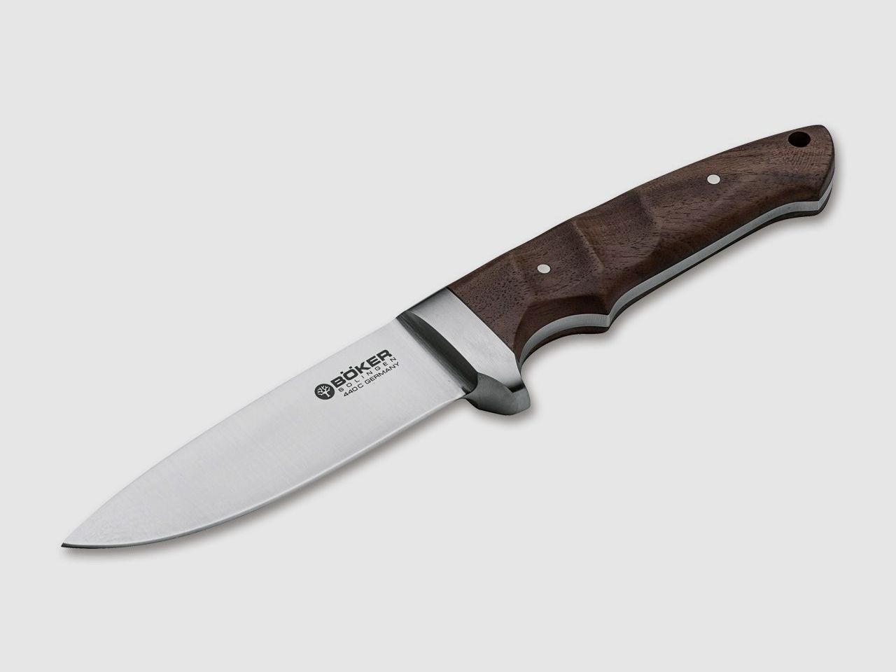 Jagdmesser Integral II Walnuss mit hochwertiger Lederscheide