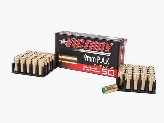 ESC 9mm P.A.K. galvanized 50 shots (Premium) blank cartridges