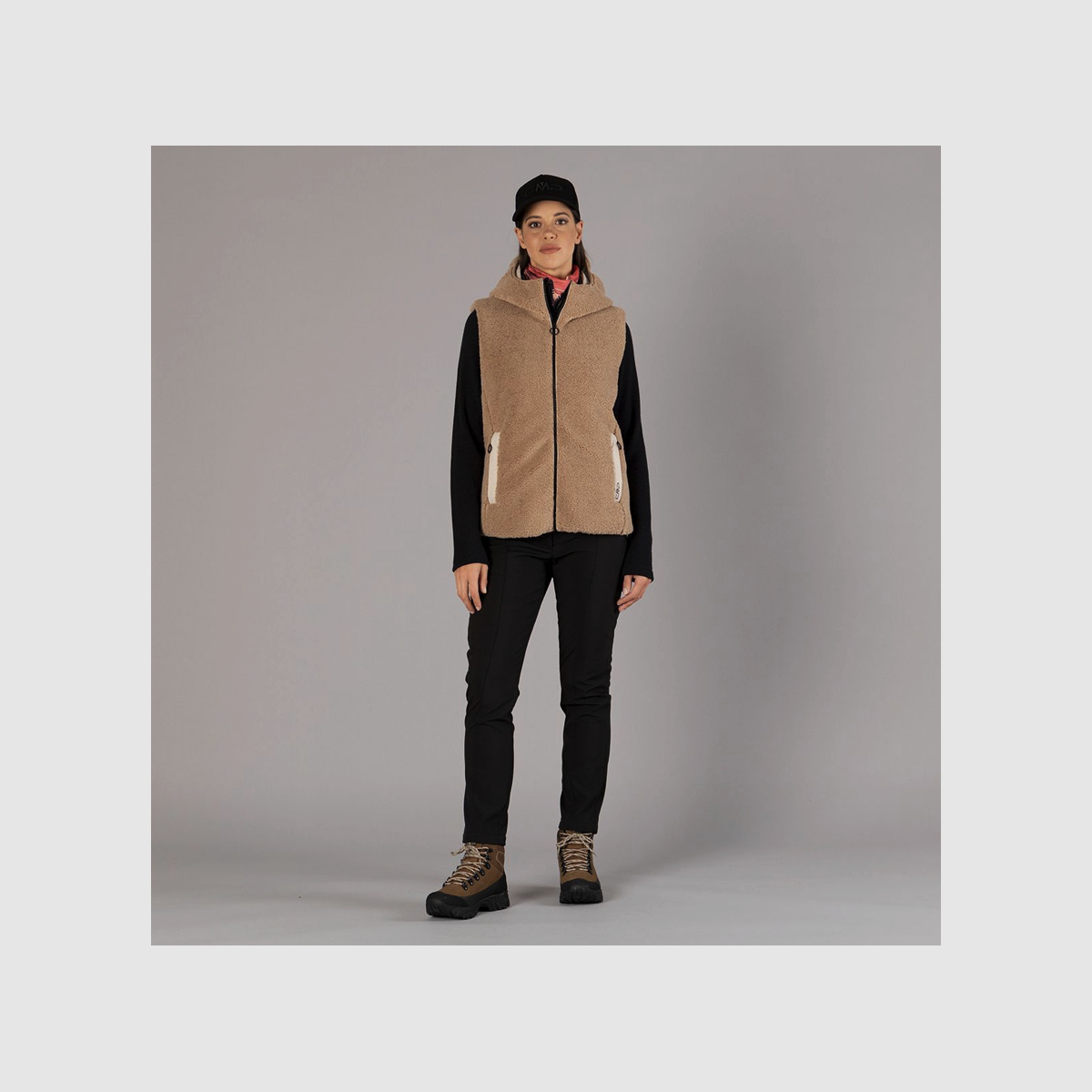 CMP Pantaloni Softshell da Donna con Cucitura Visibile Anteriore Nera