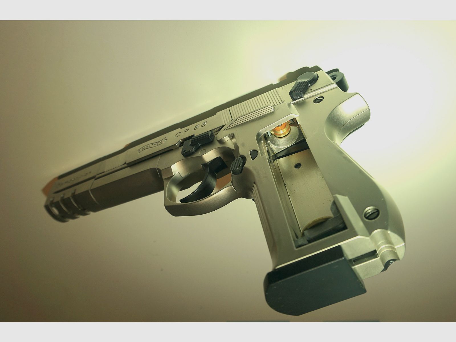 Walther CP88 Competition vernickelt von Umarex inkl. CO2 Patronen, Diabolos und Reinigungszubehör