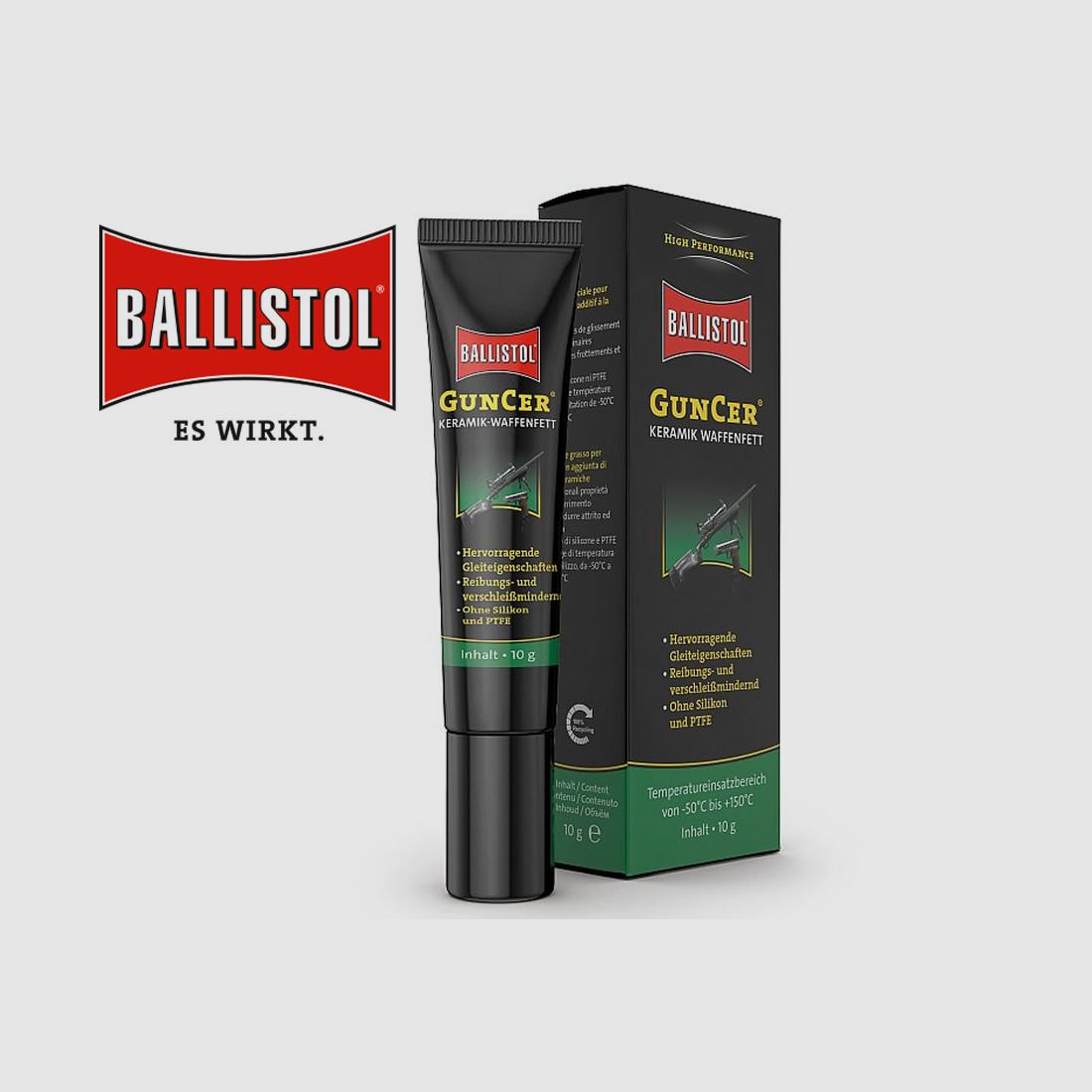 Ballistol Keramik Waffenfett GunCer, Korrosionsschutz, 10 g