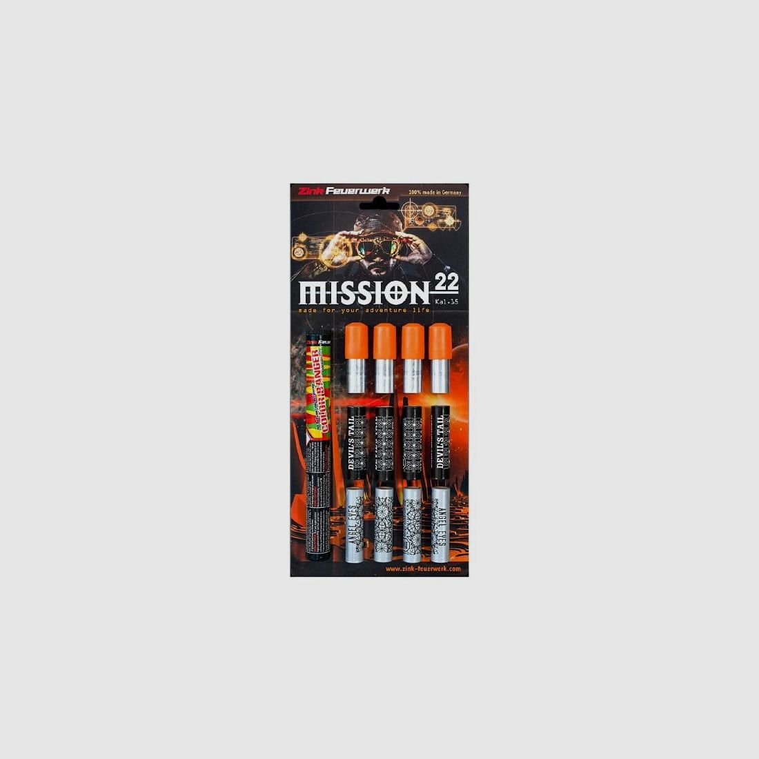 Zinc Fuochi d'Artificio Missione 22 Set 22 pezzi 15 mm