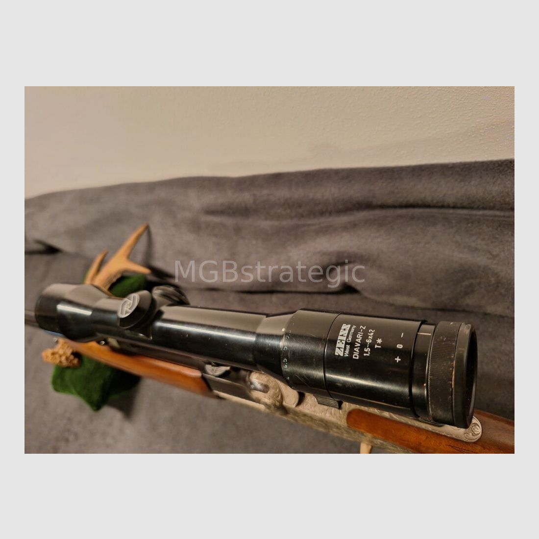 Fusil à deux canons Krieghoff Ulm avec système à verrouillage latéral - Lunette Zeiss