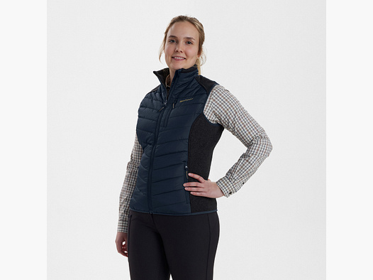 Gilet Matelassé Lady Caroline - Bleu Foncé - Taille Femme : 46