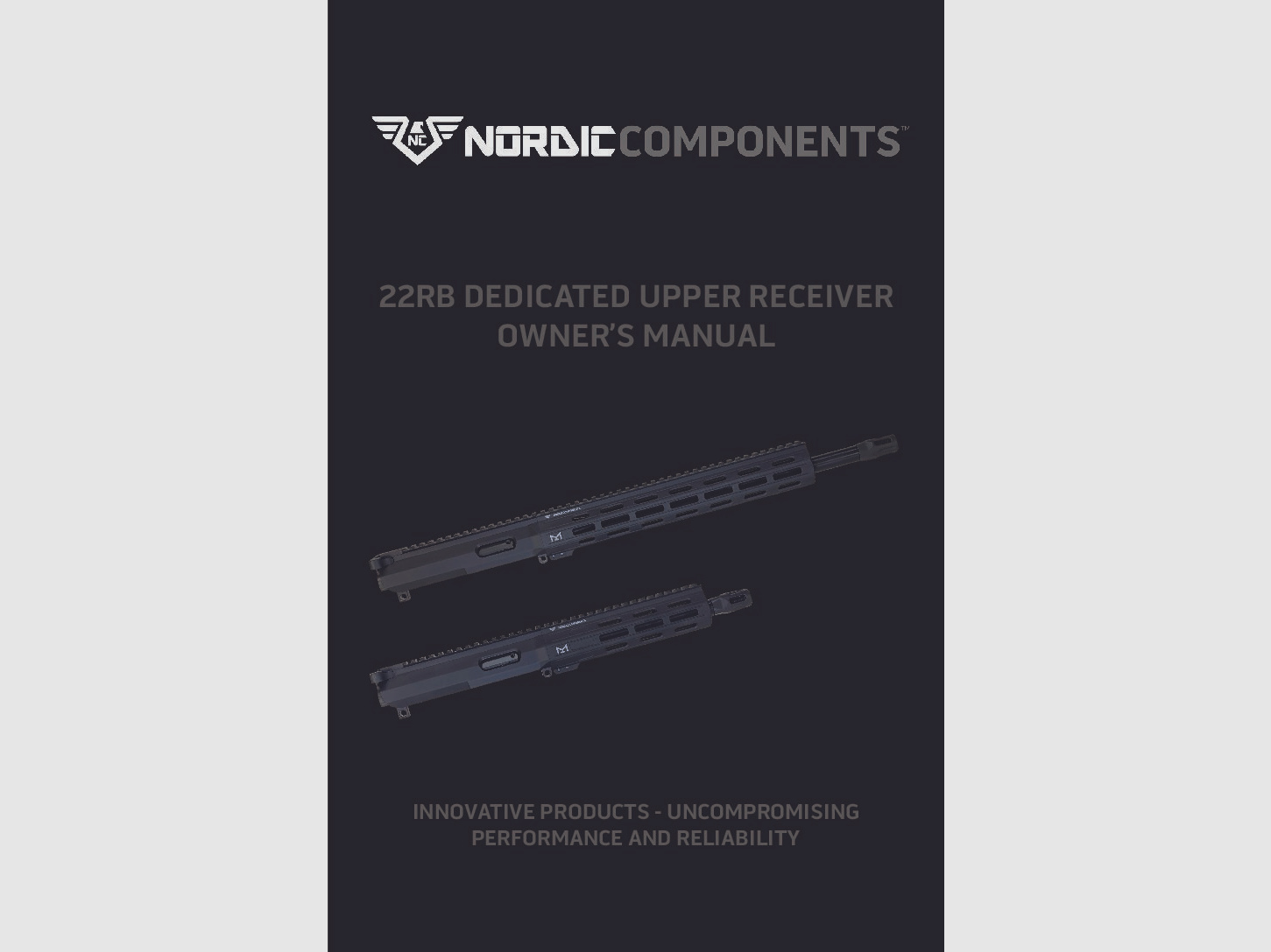 Nordic Components Wechselsystem für AR-15, .22 LR 16" inkl. Black Dog 10 Schuss Magazin