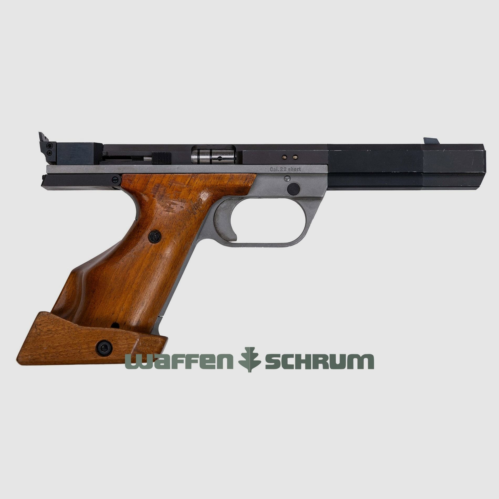 Hämmerli Mod. 230 .22Short, impugnatura da competizione regolabile, mirino sportivo regolabile, lunghezza canna: 6 pollici