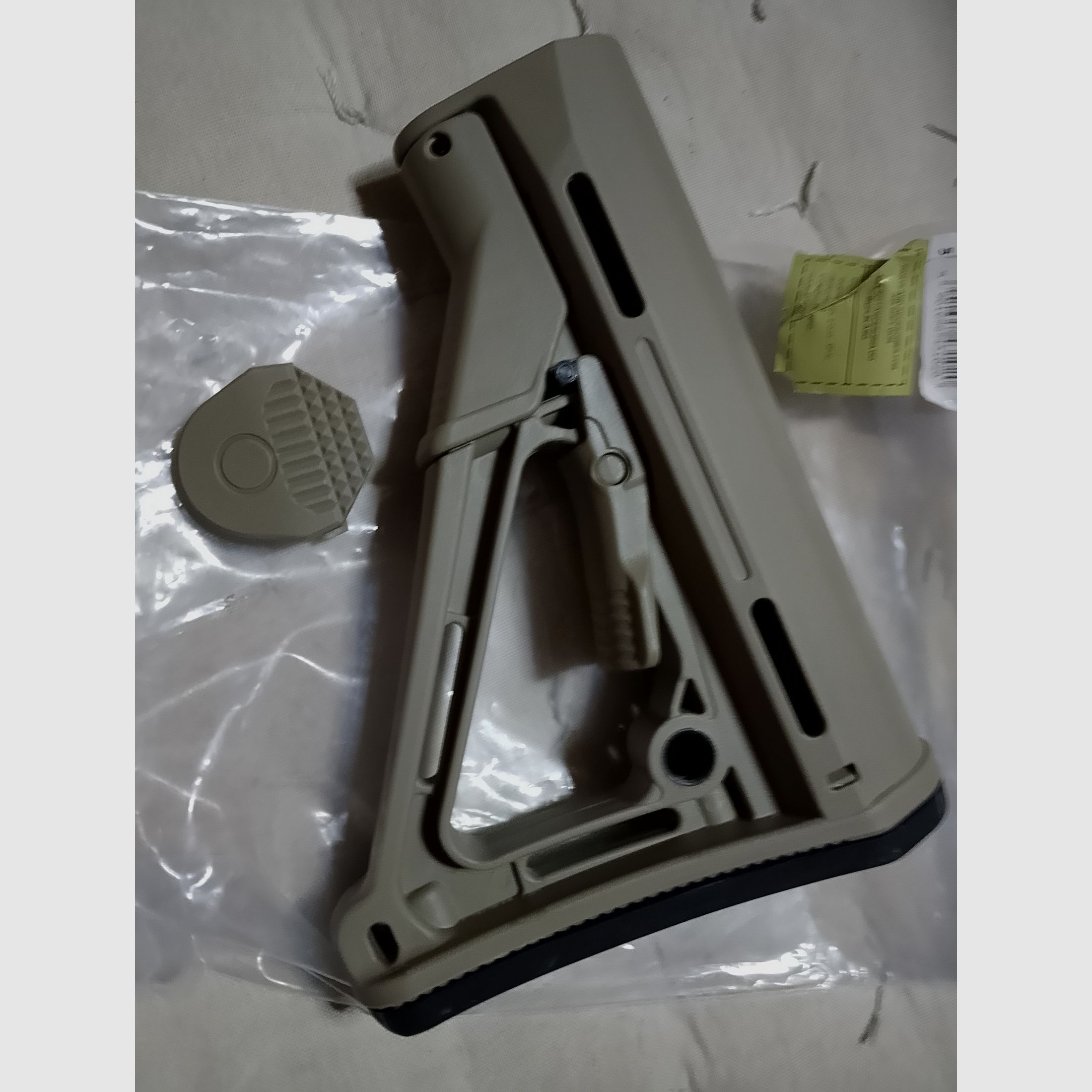 Universele kolf voor AR-15 systeem nieuw schuifkolf beige camouflage verstelbaar achterkolf