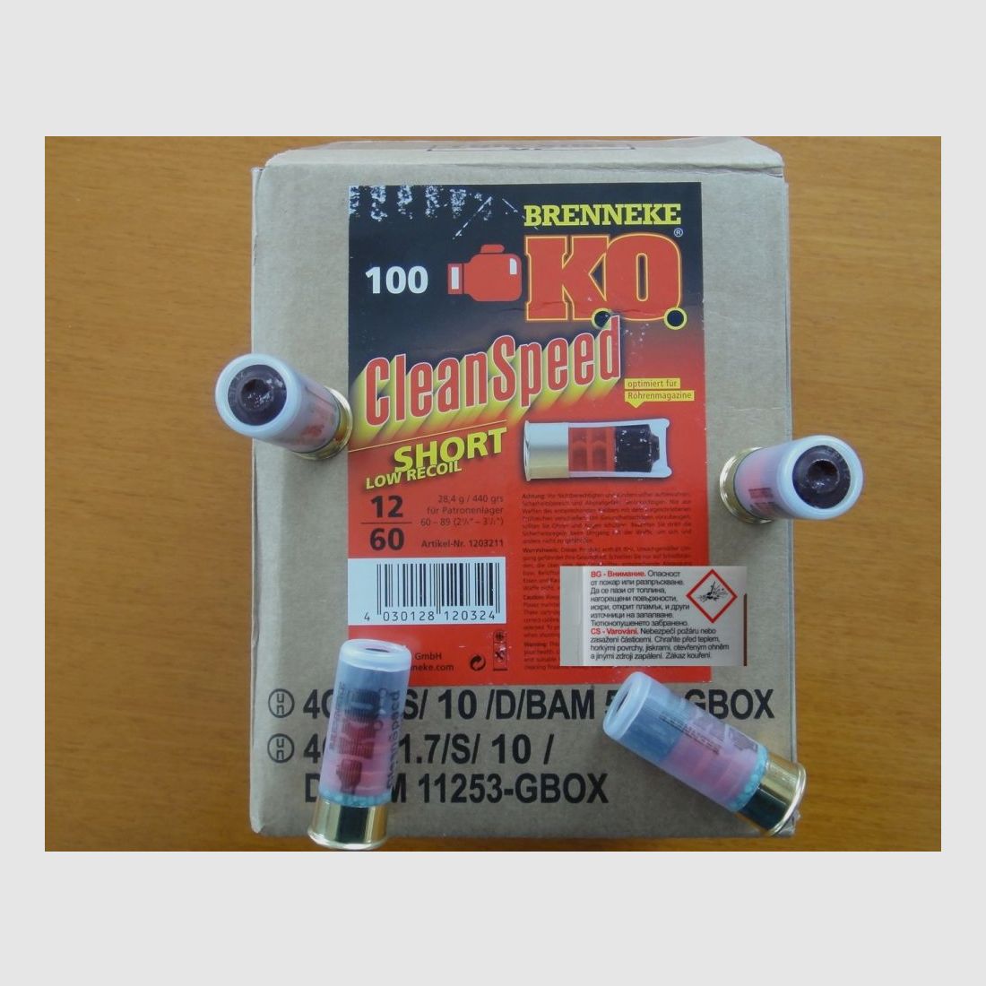 Brenneke 100 Stück,Brenneke CleanSpeed Short 12/60