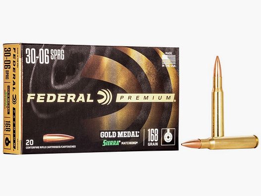 FED GM3006M .30-06 SPRINGF. 168GR SIERRA MATCHKING BTHP 20/2