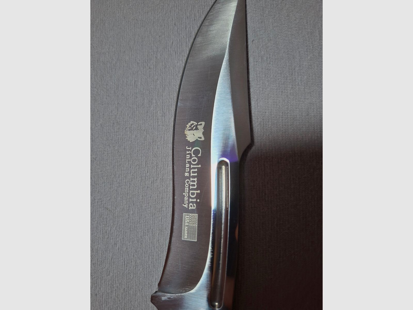 Columbia Bowie-/Outdoormes met houten handvat & schede