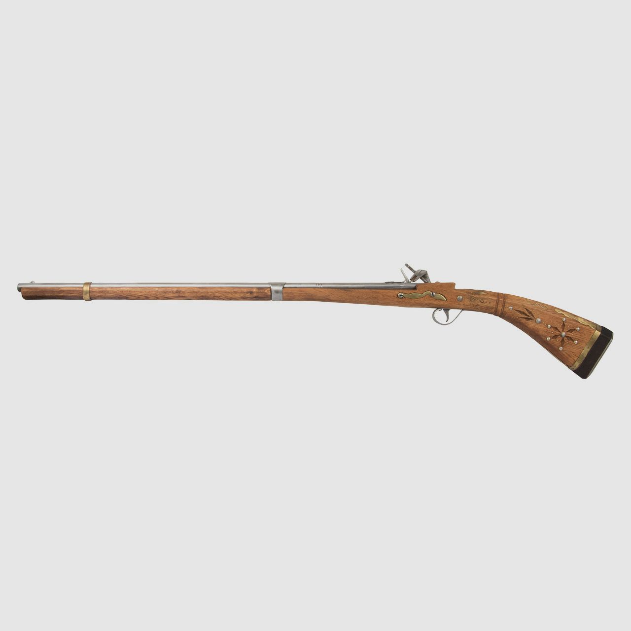 EinzelstĂĽck handgefertigtes Deko Steinschloss Vorderladergewehr TĂĽrkisches Design LĂ¤nge 130 cm
