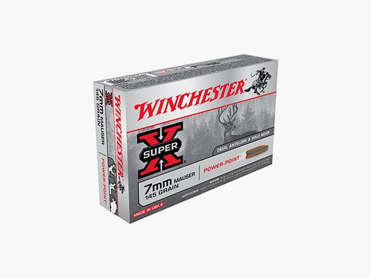 WINCHESTER 7MM MAUSER SUPER X 145 GR POWER POINT