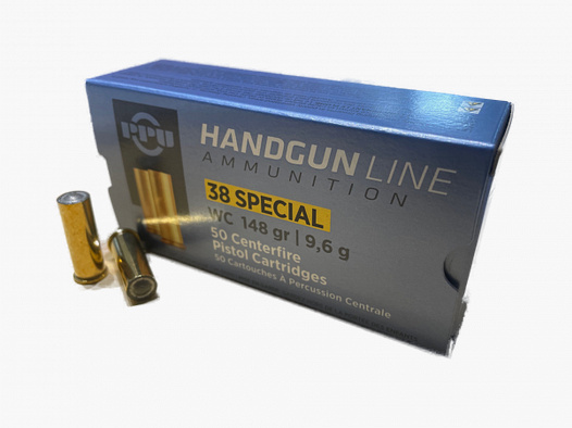 PPU .38SPECIAL WAD CUTTER - 148GRS / 9,6 G - 50 SCHUSS