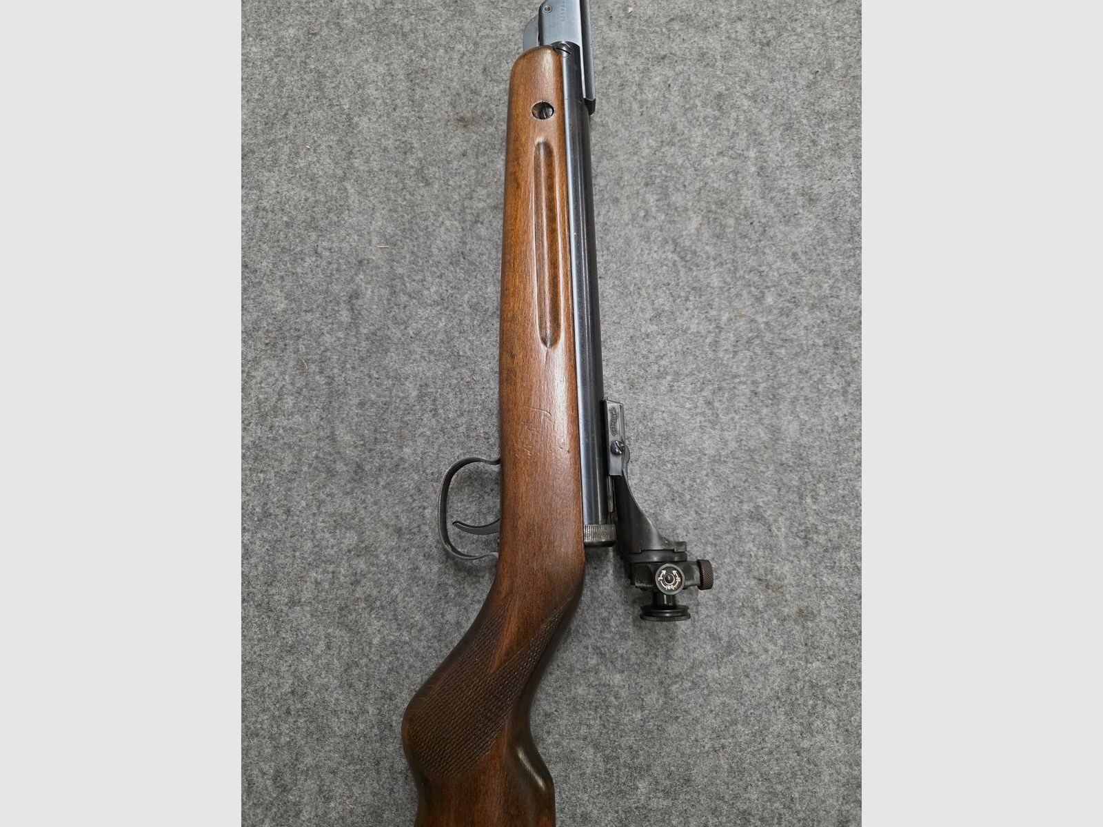 Vecchio Walther Mod. 53 Knicker carabina ad aria con diottra senza marchio F degli anni '50/'60 cal. 4,5mm Diabolo, immagine 11 di 12