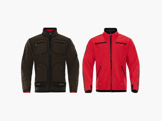 Polarowa kurtka dwustronna HARKILA Kamko Fleece brązowy/czerwony GORE-TEX WINDSTOPPER (130100146)
