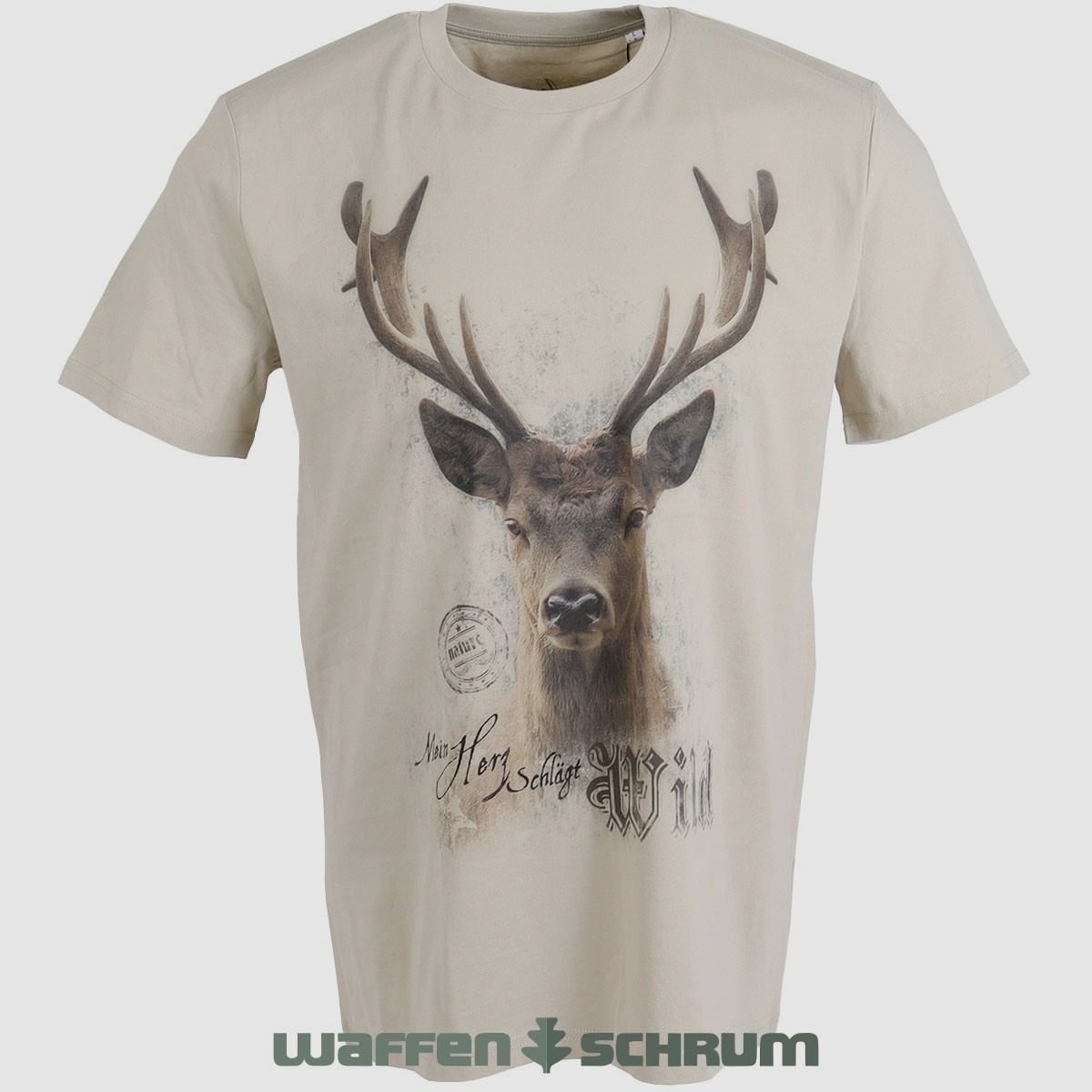 AKAH T-Shirt Herz schlägt Wild Sand