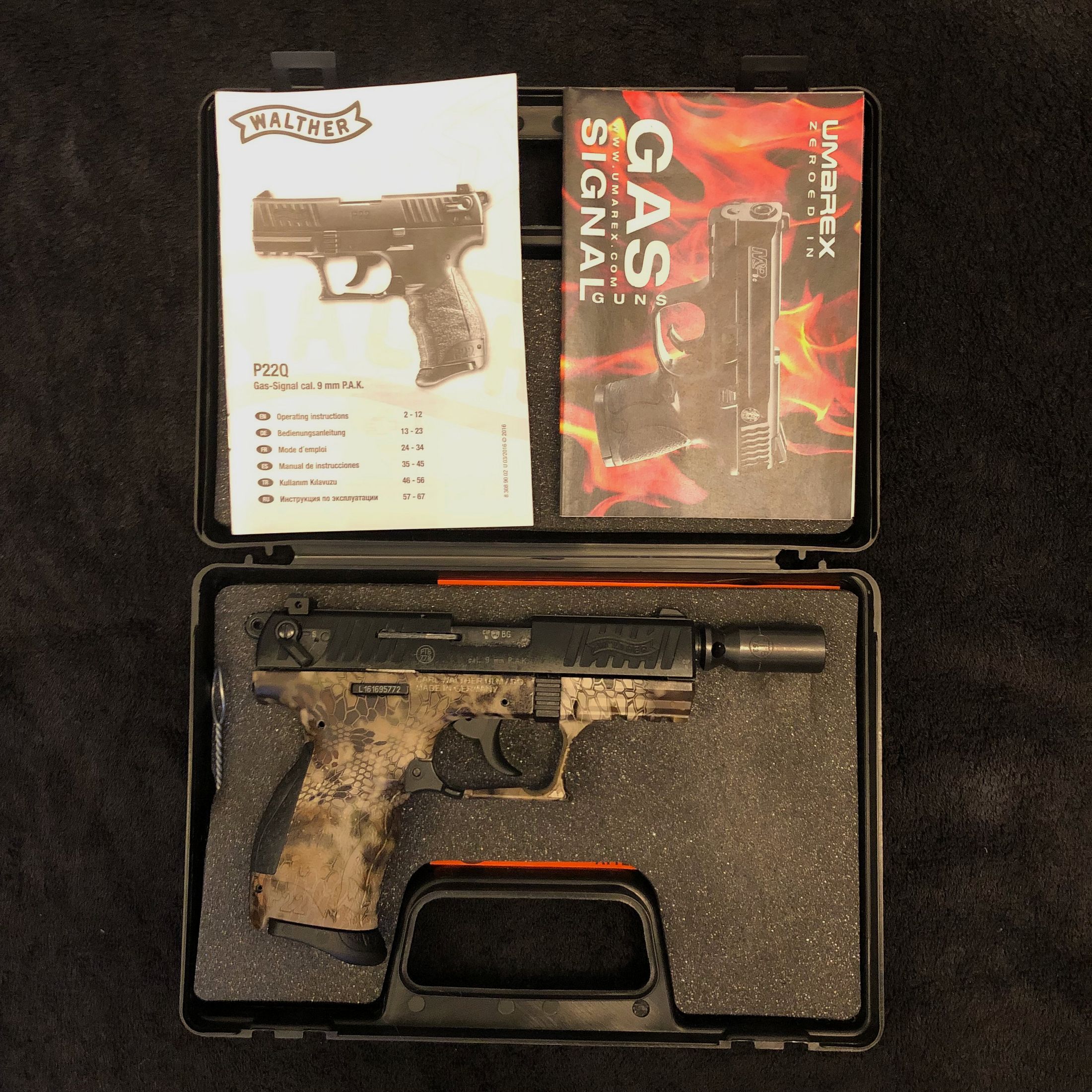 Walther P22Q kryptek/Camouflage 9mm Pak