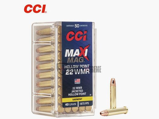 50 Patronen CCI MAXI MAG H-P Kal. 22 Wmr 40 gr
