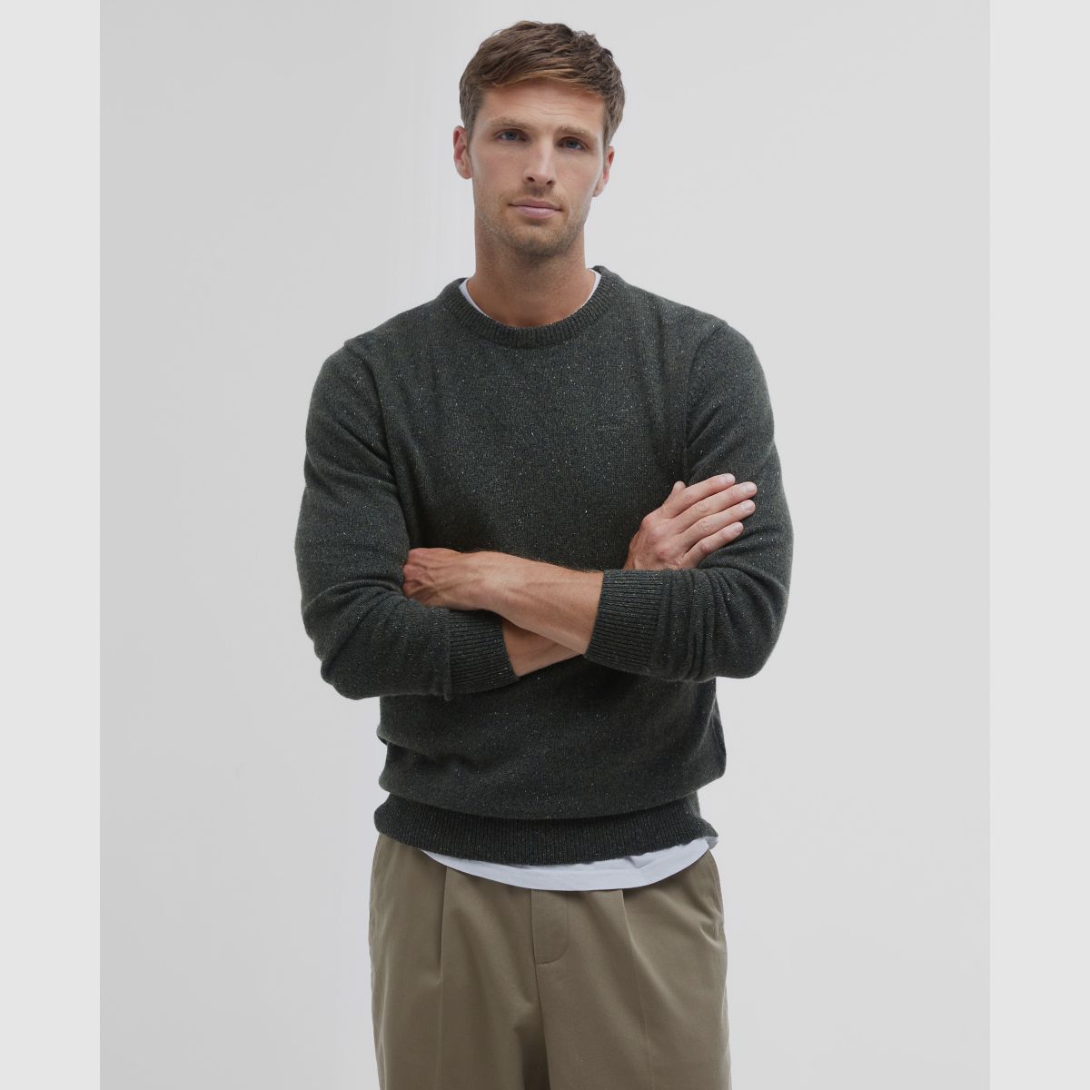 BARBOUR Essential Pullover Tisbury Dark Seaweed