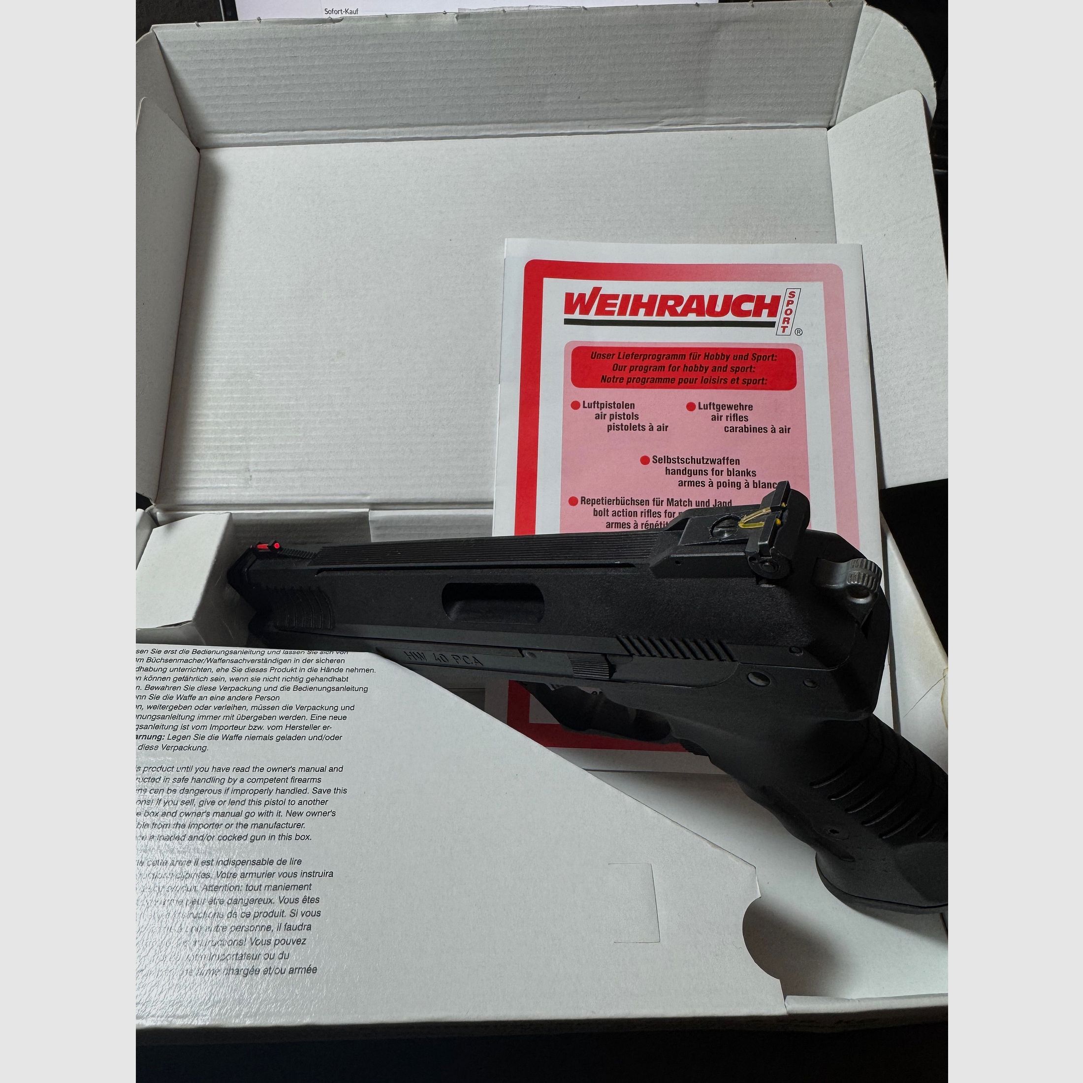 Weihrauch HW40 PCA 4,5 mm z OVP i opisem