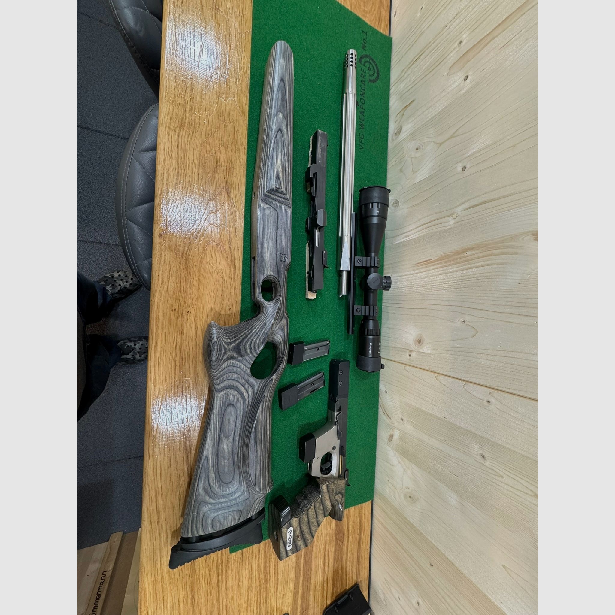 Walther GSP 25 Jahr mit .32 .22 und .22 Rifle Set