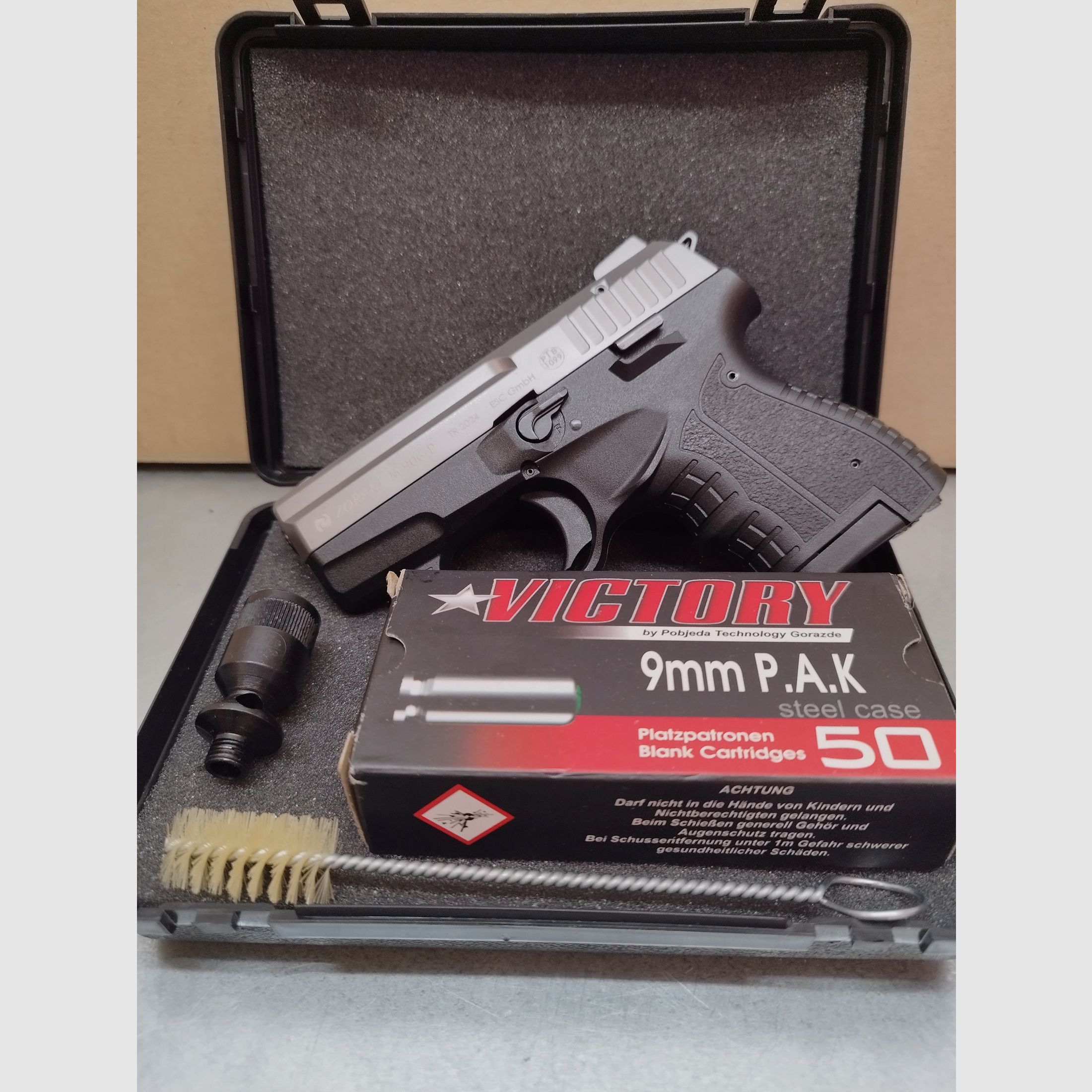 Zoraki 906 Schreckschuss Pistole 9mm Titan-Optik Set Angebot !!Neuware!!