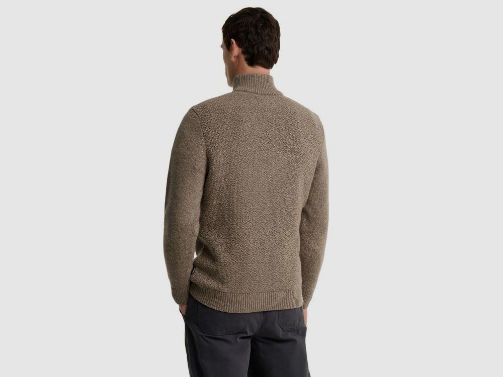 Barbour Danforth Textured Half Zip Mushroom, billede 2 af 4