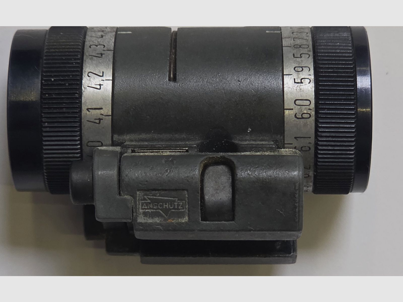 Anschütz double iris glass ring sight 2.9-4.4 + 5.8-7.3 dovetail: top 13 mm, bottom 8.5 mm for Anschütz, Walther and others