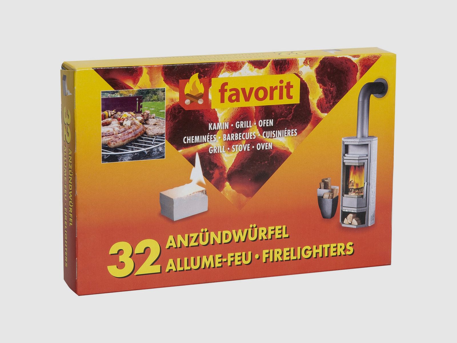 Accenditore per grill e camino, cubetti accenditori 32 pezzi, immagine 2 di 2