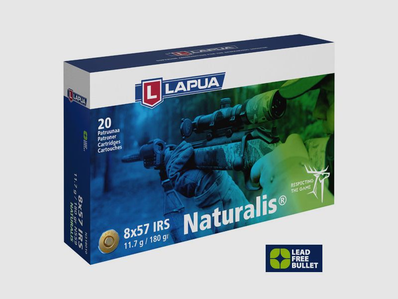 Lapua 8x57 IRS 180GR Naturalis 20 Patronen