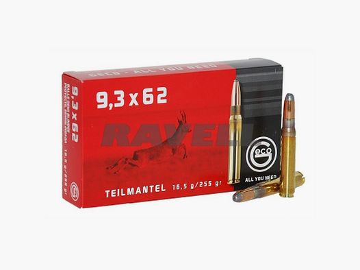 Munition Geco 9,3x62 SP 255 gr