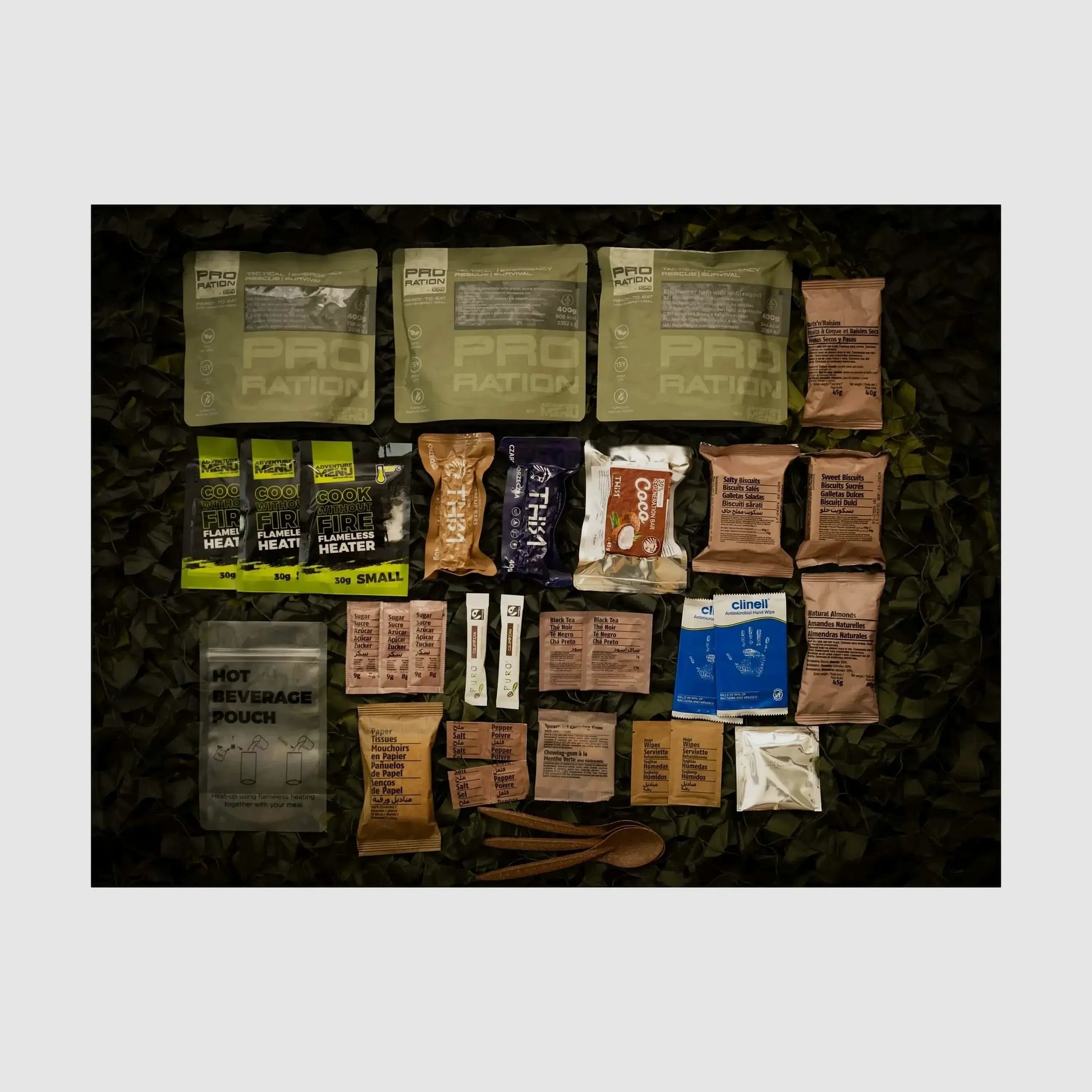Pro-Ration Pro-Ration Razione Giornaliera Ultimate Tactical Ration Menu Completo per un Giorno 3