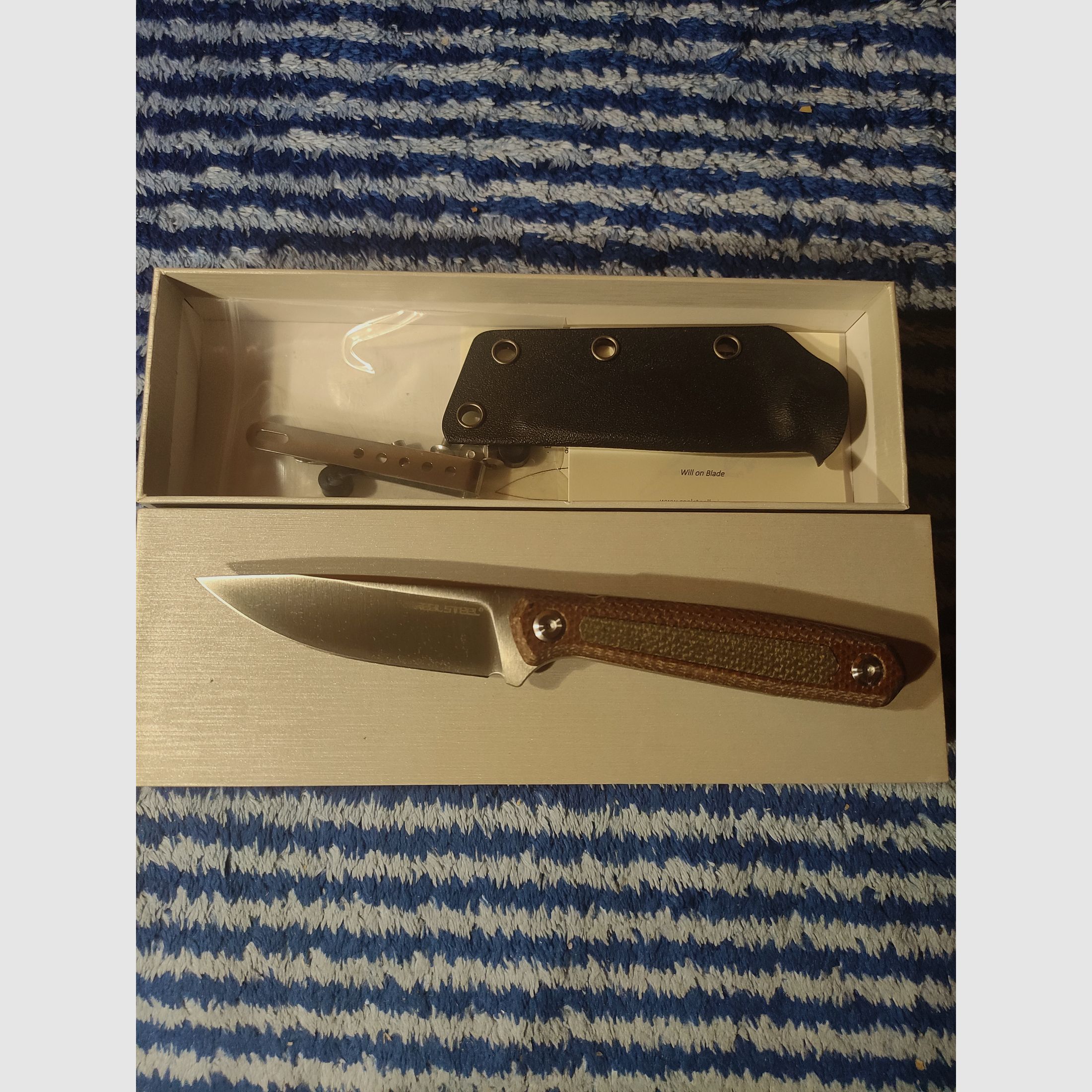 EDC knife Real Steel Dex Natural Micarta handle