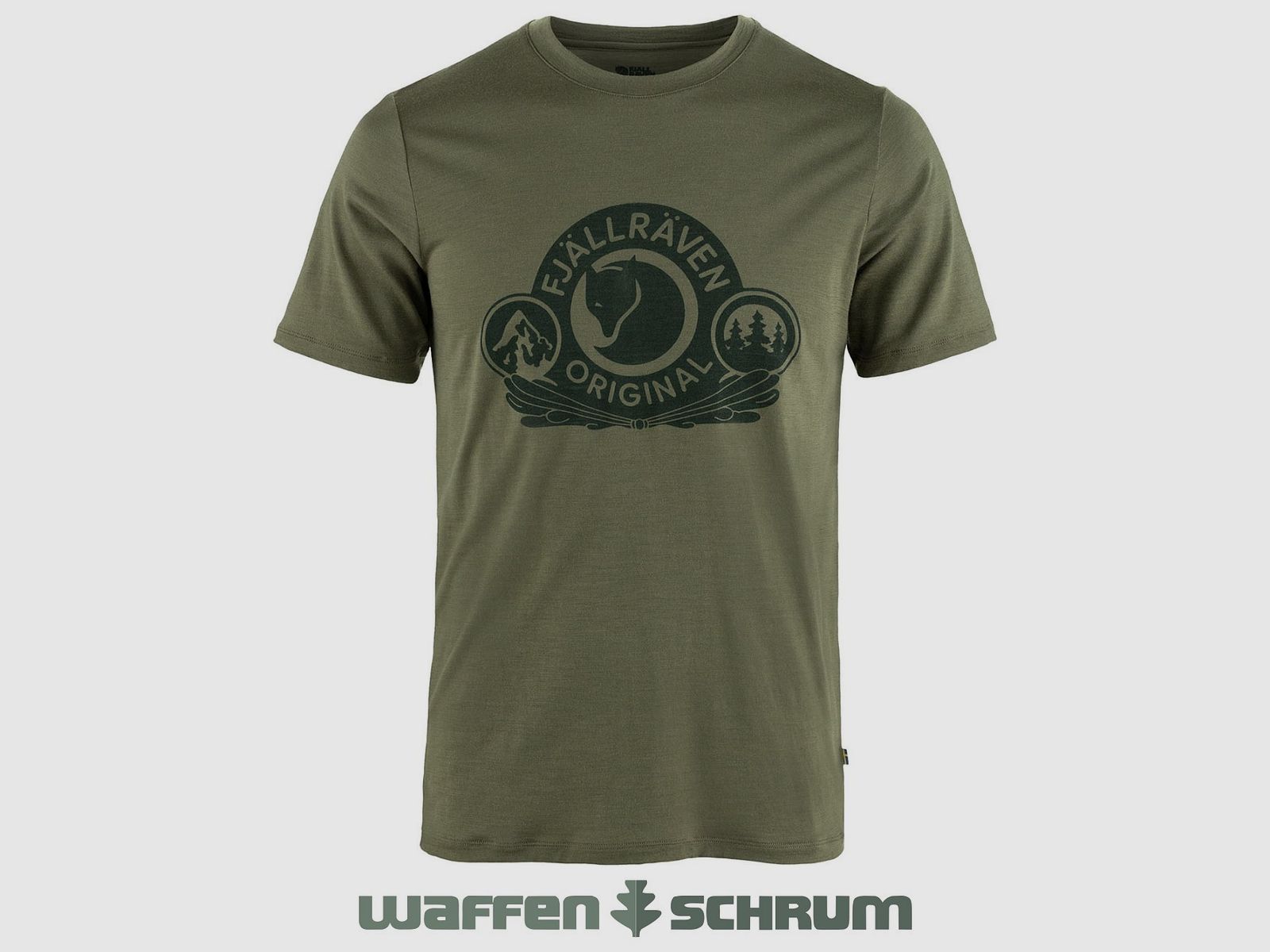 Fjällräven T-Shirt Abisko Wool Classic Laurel Green