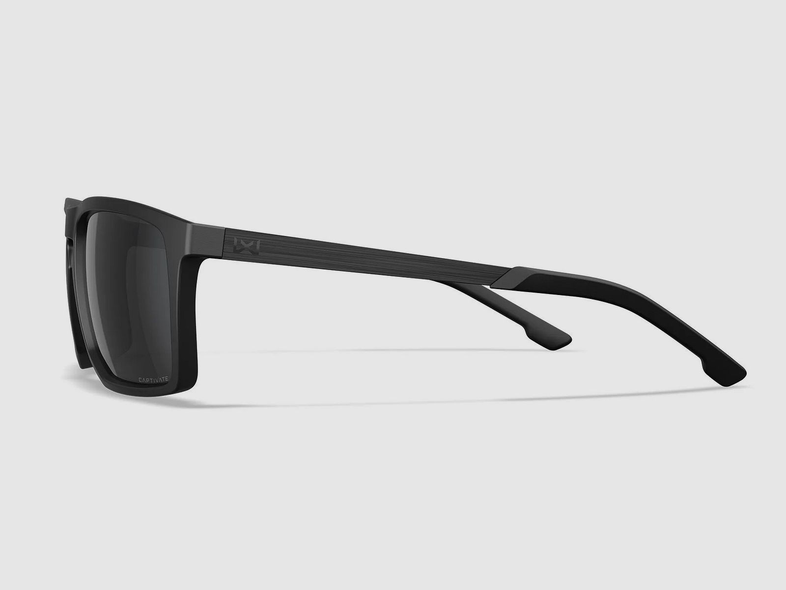 Wiley X AXE zonnebril met CAPTIVATE Polarized Grey lenzen, Matte Black AC6AXE02 montuur, afbeelding 3 van 5