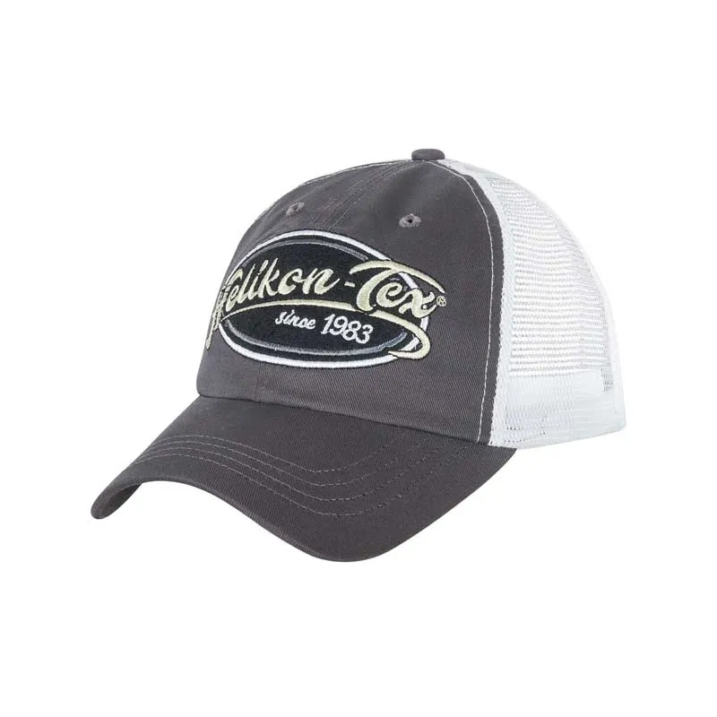 Helikon-Tex - Czapka Trucker Logo Cap Cotton Twill - Shadow Grey/Biała - CZ-TLC-CT-3520A