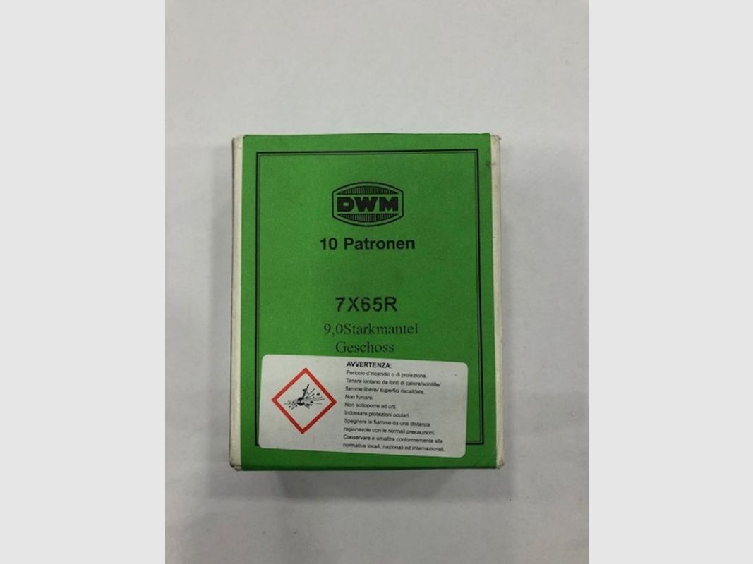 DWM CARTRIDGES 7X65 R GR 139, image 1 of 2