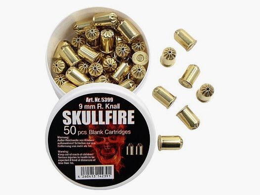 REVOLVER SKULLFIRE - CARTUCHOS DE SALIDA - 9MM R.K. - 50 DISPAROS