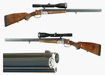 Drilling, Krieghoff Trumpf, Kal. 7x65R, 16/70 mit Einstecklauf .22 Hornet