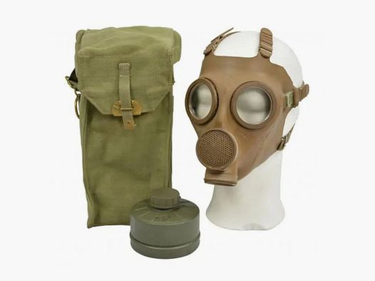 Belgische Armee ABC Schutzmaske M51 Filter und Tasche gebraucht