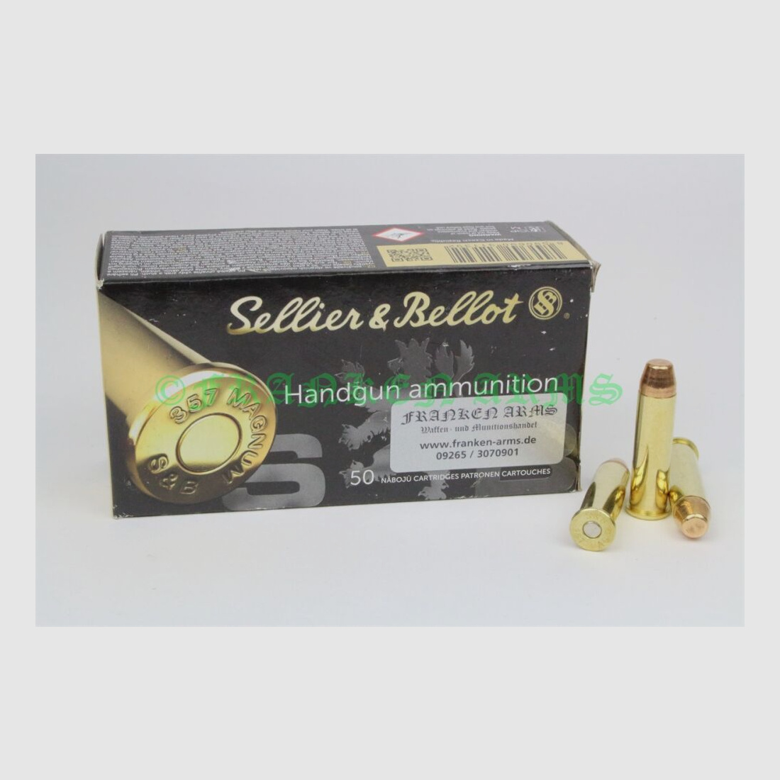 S&B .357 Mag. FMJ Full Metal Jacket 158gr. 10,25g 50 pièces Prix dégressifs