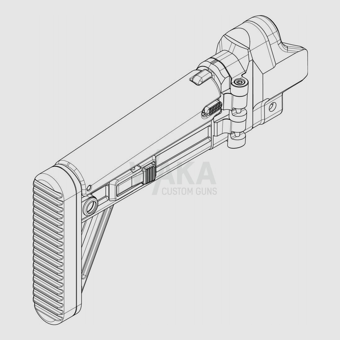 B&T MBT Schacht voor HK MP5/SP5, lengte- en hoogteverstelbaar en opvouwbaar
