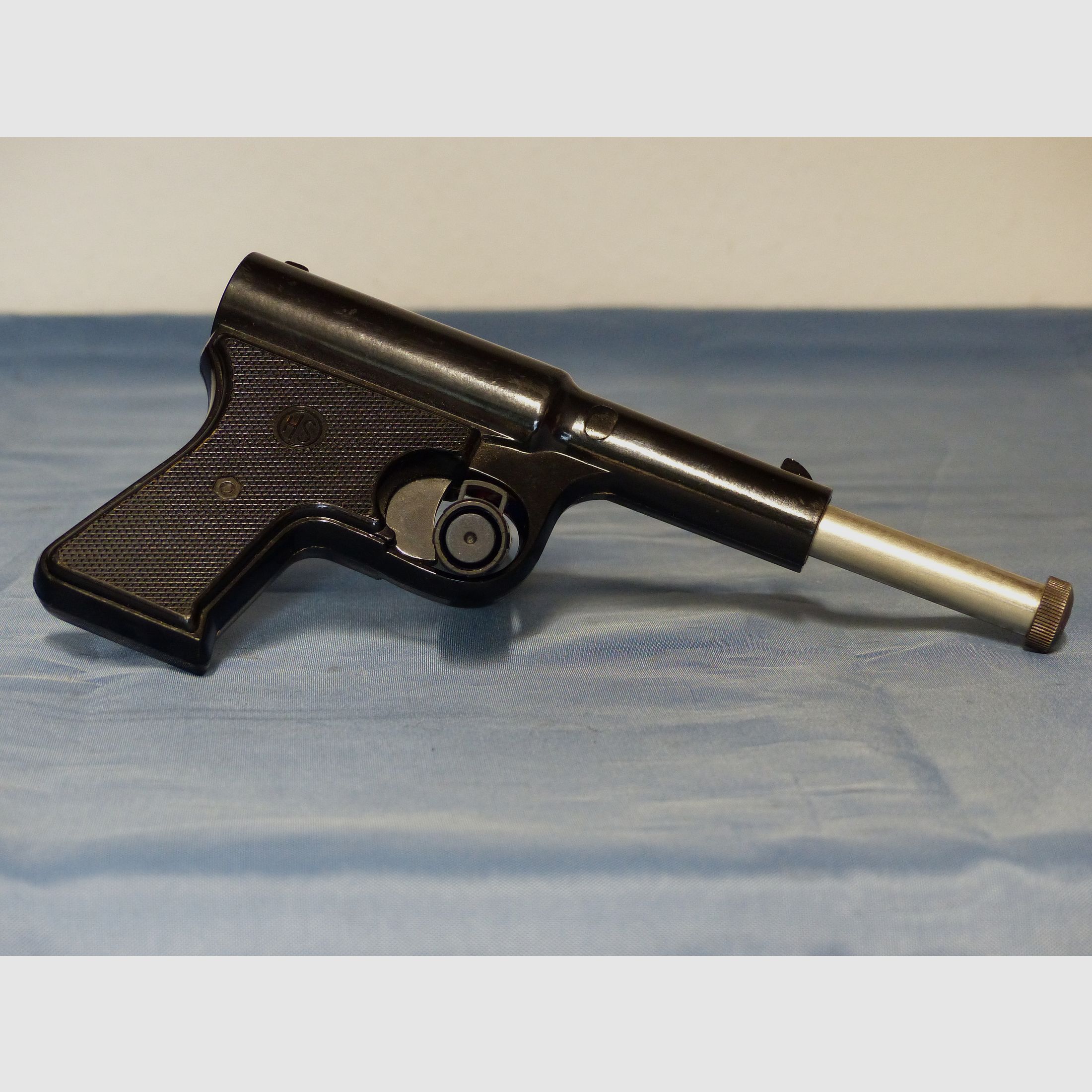 Pistolet à air comprimé ancien, pistolet en bakélite, pistolet HS Schmidt Mod. 9 A, canon télescopique, calibre 4,5 mm