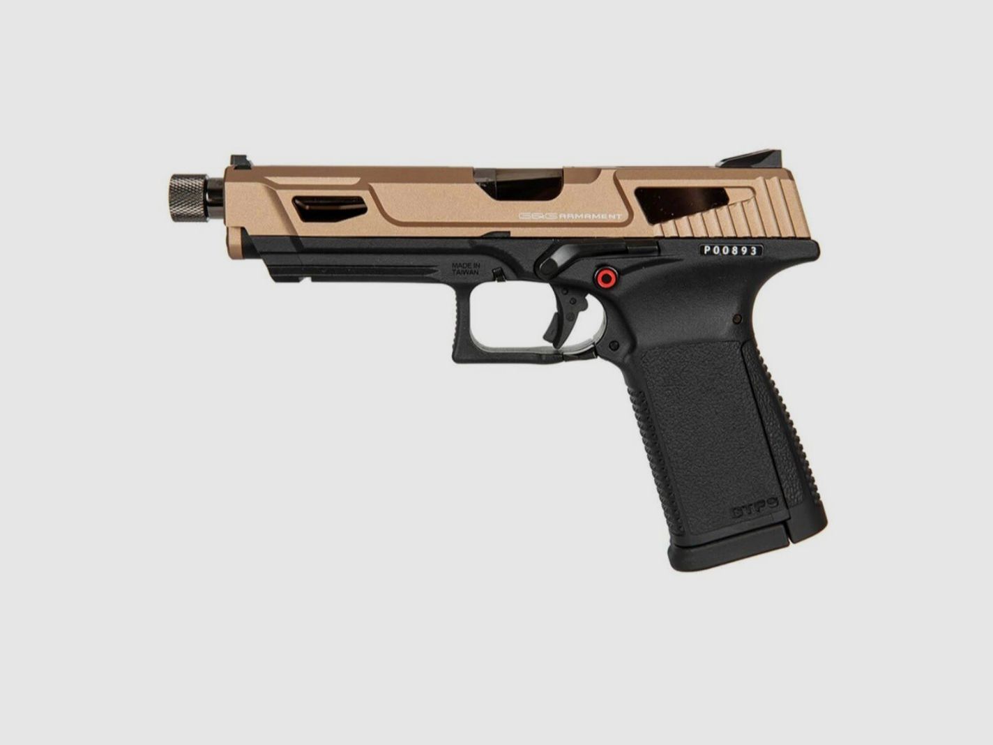 G&G GTP 9 MS DST CO2 Softair Pistole, Desert mit Green gas und 2 Magazine 