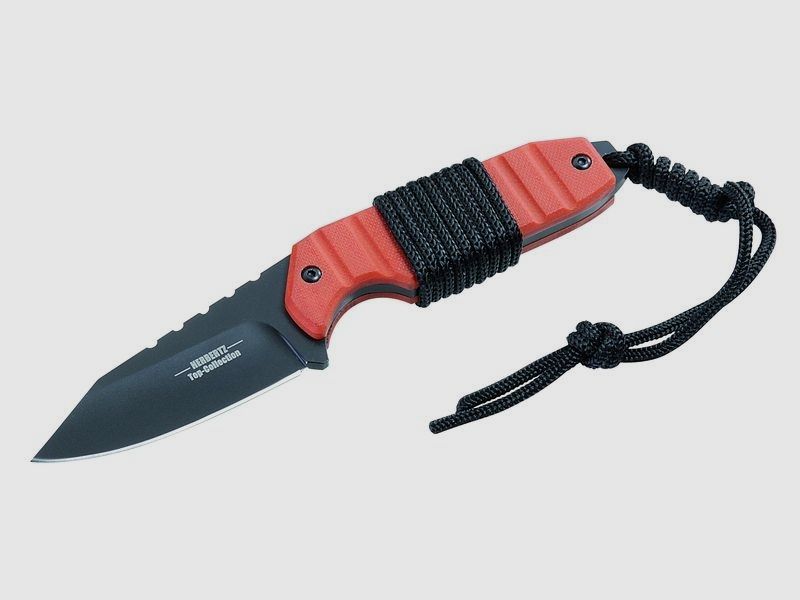 TOP-Collection Outdoor Knife, 440 G10 Handle + Cord Wrapping, Sheath