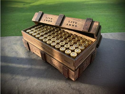 High-quality wooden ammunition box