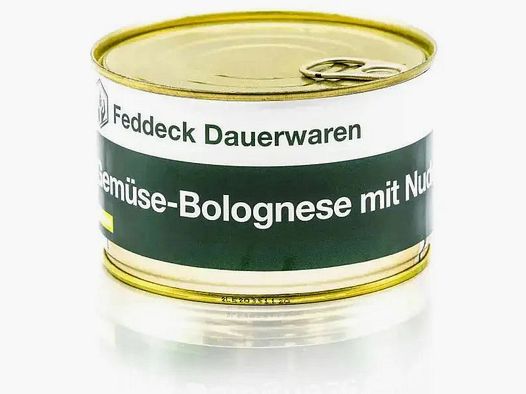 Feddeck Dauerwaren Fertiggericht Dose Gemüse-Bolognese mit Nudeln vegan 400 g