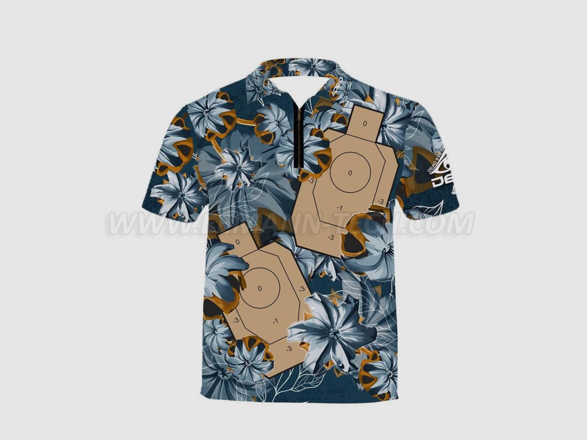 DED Blue Bullet Floral IDPA Ziel T-Shirt, Größe: XXL, Benutzerdefinierter Name: Mit Benutzerdefiniertem Namen, Kleidungstyp: Kinder, Bild 1 von 3